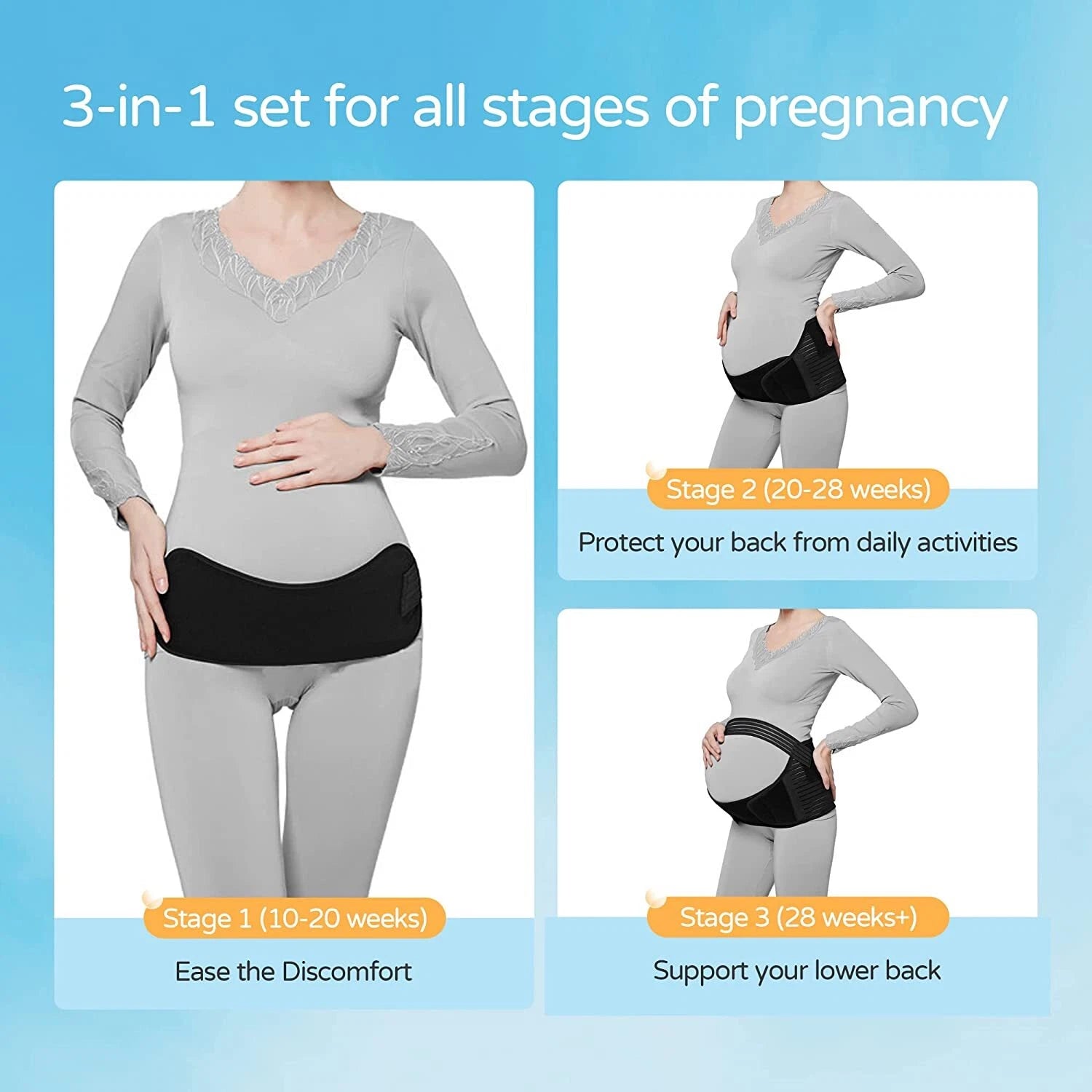 Pregnancy Maternity Support Belt – Adjustable Belly Band & Lower Back Support