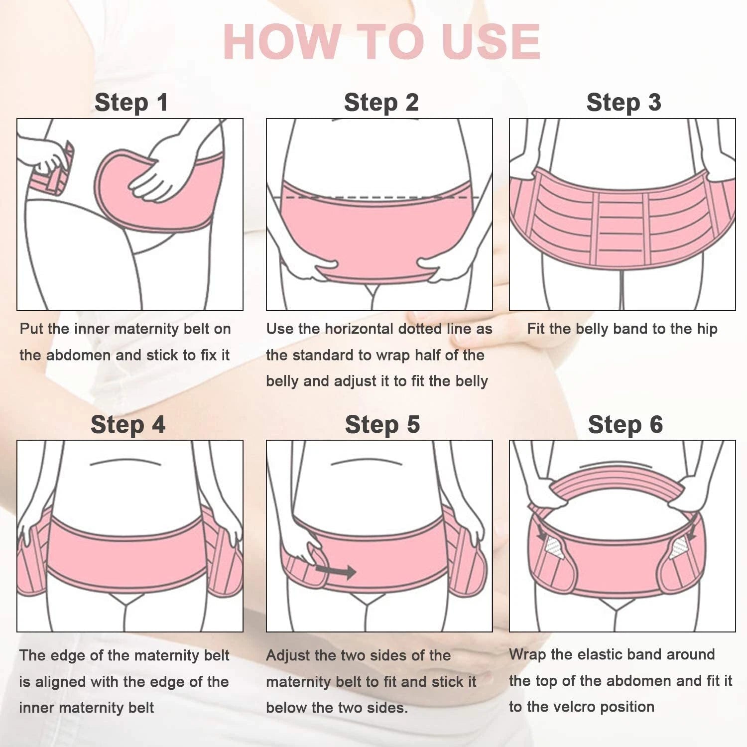 Pregnancy Maternity Support Belt – Adjustable Belly Band & Lower Back Support