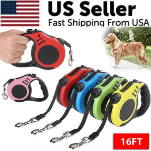 16.5FT Retractable Dog Leash – Automatic Walking Lead with Ergonomic Handle